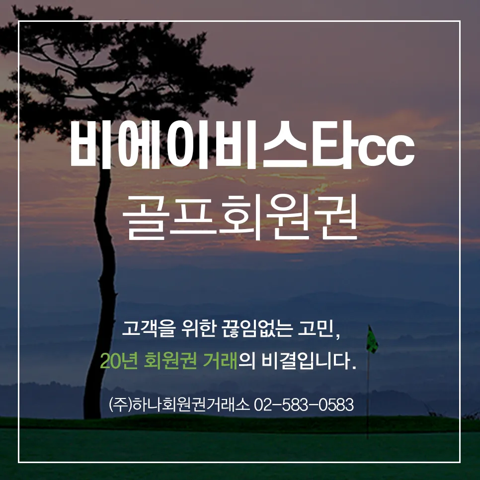 비에이비스타cc 일반골프회원권
