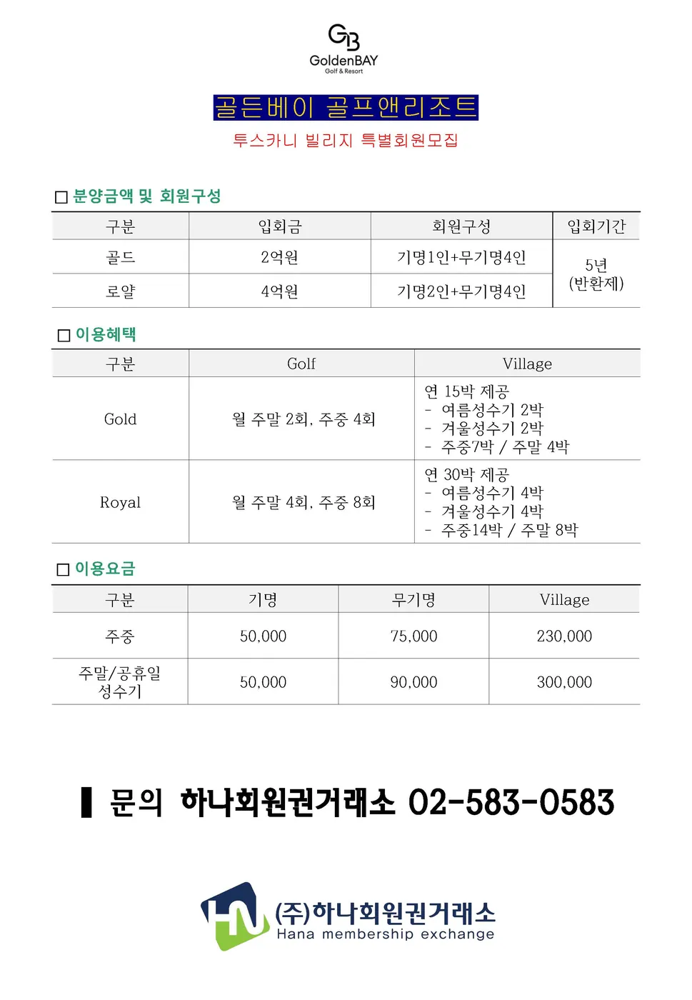 골드베이 골프앤리조트 회원권 2